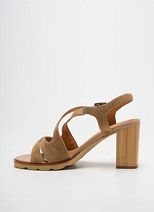 Sandales/nu pieds talon bottier talon de 7 à 9cm marron FUGITIVE BY FRANCESCO ROSSI femme