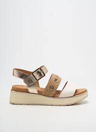 Sandales/nu pieds tissage satiné talon de 4 à 6cm or FUGITIVE BY FRANCESCO ROSSI femme
