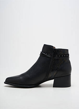 Bottines/boots tissage satiné talon de 4 à 6cm noir FUGITIVE BY FRANCESCO ROSSI femme