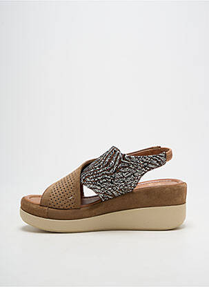 Sandales/nu pieds talon compensé talon de 4 à 6cm marron FUGITIVE BY FRANCESCO ROSSI femme