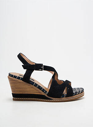 Sandales/nu pieds talon compensé talon de 7 à 9cm noir FUGITIVE BY FRANCESCO ROSSI femme