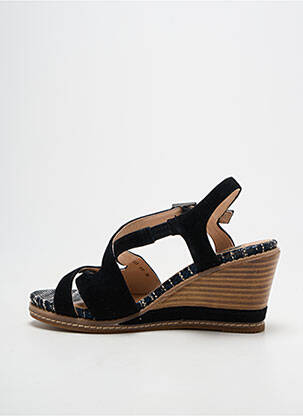 Sandales/nu pieds talon compensé talon de 7 à 9cm noir FUGITIVE BY FRANCESCO ROSSI femme