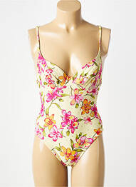 Maillot de bain 1 pièce stretch haut soutien-gorge balconnet jaune ROSE POMME femme