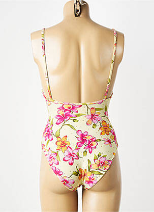 Maillot de bain 1 pièce stretch haut soutien-gorge balconnet jaune ROSE POMME femme