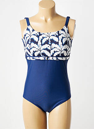Maillot de bain 1 pièce imprimé fantaisie brassieres bleu ROSE POMME femme