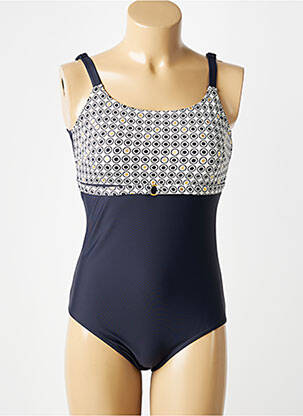 Maillot de bain 1 pièce imprimé fantaisie brassieres bleu ROSE POMME femme