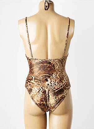 Maillot de bain 1 pièce haut soutien-gorge emboitant haut soutien-gorge emboitant marron ROSE POMME femme