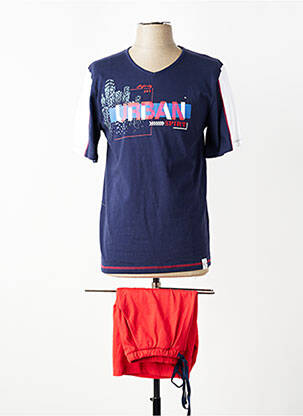 Pyjashort stretch bleu ROSE POMME homme