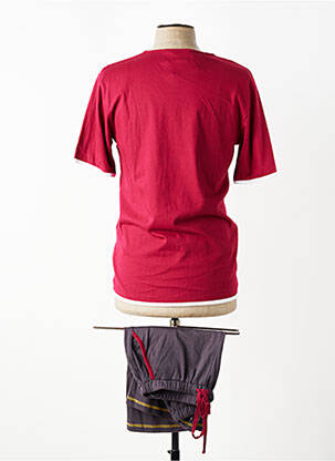 Pyjashort stretch rouge ROSE POMME homme
