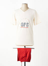 Pyjashort col v beige ROSE POMME homme
