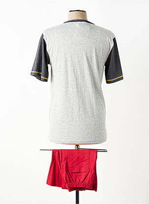 Pyjashort fermeture boutonnée sur le devant gris ROSE POMME homme