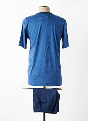 Pyjashort fermeture boutonnée sur le devant bleu ROSE POMME homme