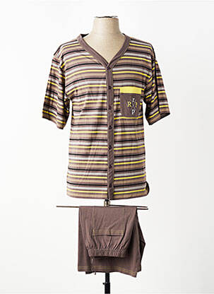 Pyjashort fermeture boutonnée sur le devant gris ROSE POMME homme