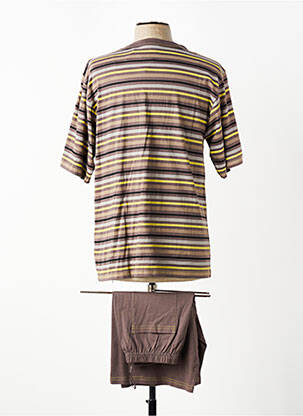 Pyjashort fermeture boutonnée sur le devant gris ROSE POMME homme