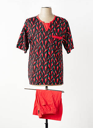 Pyjashort stretch rouge ROSE POMME homme