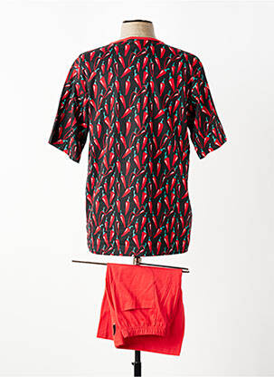 Pyjashort stretch rouge ROSE POMME homme