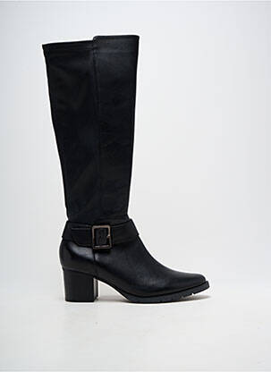 Bottes matière lisse talon de 4 à 6cm noir EMILIE KARSTON femme