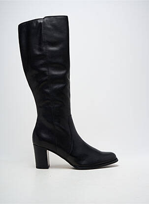 Bottes tissage satiné talon de 7 à 9cm noir MAM'ZELLE femme
