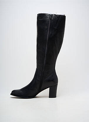 Bottes tissage satiné talon de 7 à 9cm noir MAM'ZELLE femme