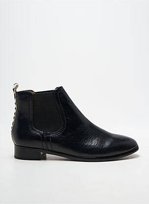 Bottines/boots tissage satiné talon plat jusqu'à 3cm noir EMILIE KARSTON femme
