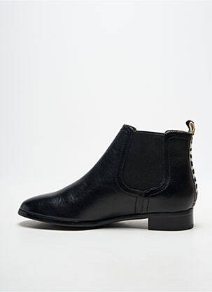 Bottines/boots tissage satiné talon plat jusqu'à 3cm noir EMILIE KARSTON femme