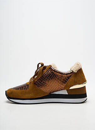 Baskets talon compensé talon de 4 à 6cm marron EMILIE KARSTON femme
