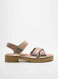 Sandales/nu pieds tissage satiné talon de 4 à 6cm or EMILIE KARSTON femme
