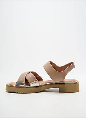 Sandales/nu pieds tissage satiné talon de 4 à 6cm or EMILIE KARSTON femme