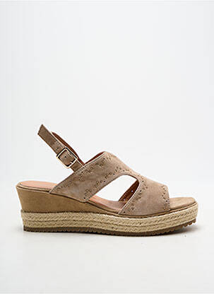 Espadrilles fermeture boucle(s) talon de 4 à 6cm beige EMILIE KARSTON femme