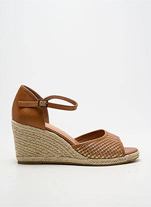 Espadrilles fermeture bride(s) talon de 7 à 9cm marron EMILIE KARSTON femme