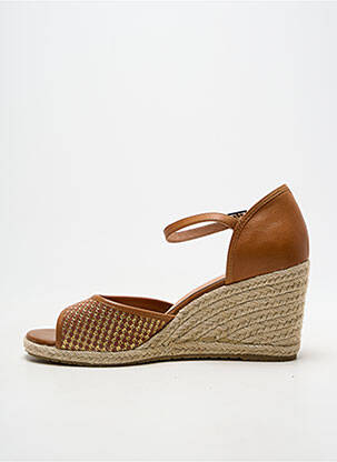 Espadrilles fermeture bride(s) talon de 7 à 9cm marron EMILIE KARSTON femme
