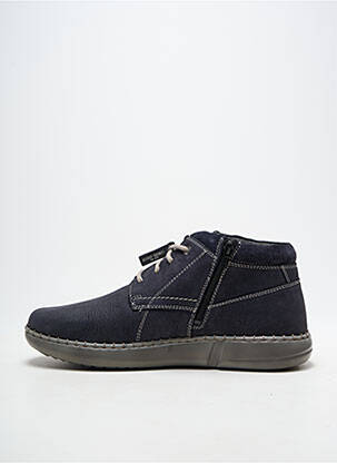Bottines/boots fermeture zip et lacets bout rond bleu JOSEF SEIBEL homme