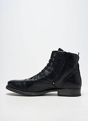 Bottines/boots tissage satiné talon bas noir REDSKINS homme