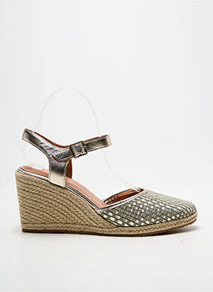 Espadrilles type de semelle amortissante talon de 7 à 9cm vert EMILIE KARSTON femme