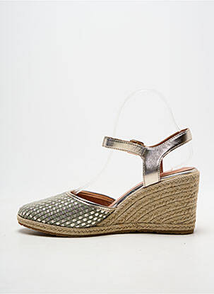 Espadrilles type de semelle amortissante talon de 7 à 9cm vert EMILIE KARSTON femme