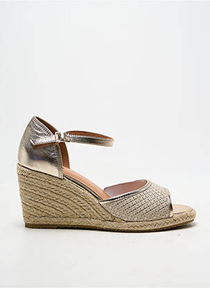 Espadrilles type de semelle amortissante talon de 7 à 9cm or EMILIE KARSTON femme