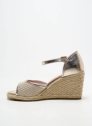 Espadrilles type de semelle amortissante talon de 7 à 9cm or EMILIE KARSTON femme