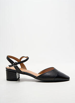 Sandales/nu pieds tissage satiné talon de 4 à 6cm noir EMILIE KARSTON femme