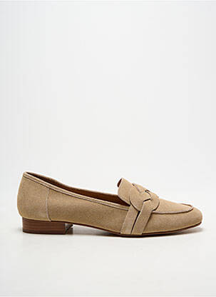 Mocassins bout rond talon plat jusqu'à 3cm beige EMILIE KARSTON femme