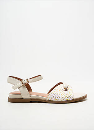 Sandales/nu pieds chiquet talon plat jusqu'à 3cm beige EMILIE KARSTON femme