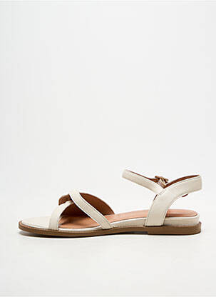 Sandales/nu pieds chiquet talon plat jusqu'à 3cm beige EMILIE KARSTON femme