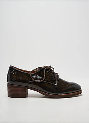 Derbies matière lisse talon de 4 à 6cm marron EMILIE KARSTON femme