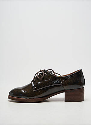Derbies matière lisse talon de 4 à 6cm marron EMILIE KARSTON femme
