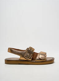 Sandales/nu pieds chiquet talon plat jusqu'à 3cm or EMILIE KARSTON femme