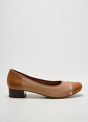Ballerines matière lisse talon plat jusqu'à 3cm marron EMILIE KARSTON femme