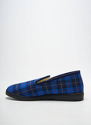 Chaussons/pantoufles bout rond bout rond bleu FARGEOT homme