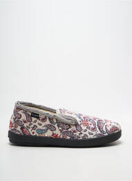 Chaussons/pantoufles impression talon plat jusqu'à 3cm blanc FARGEOT femme