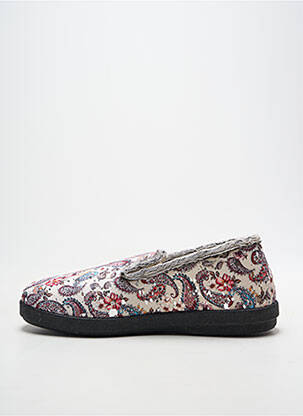 Chaussons/pantoufles impression talon plat jusqu'à 3cm blanc FARGEOT femme