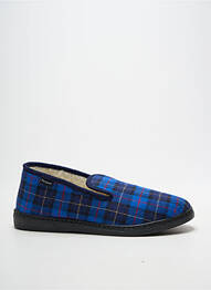 Chaussons/pantoufles bout rond bout rond bleu FARGEOT homme