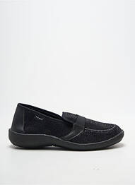 Chaussons/pantoufles tissage satiné talon plat jusqu'à 3cm noir FARGEOT femme
